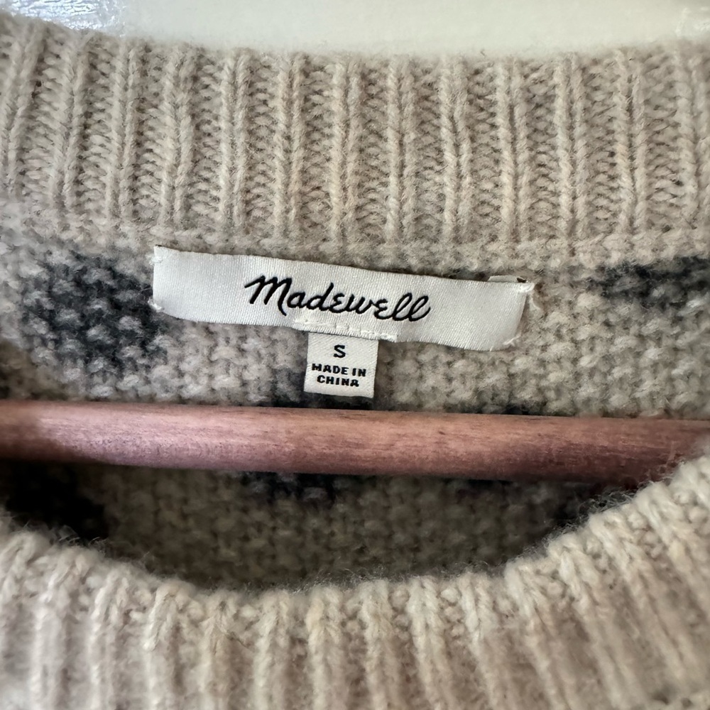 Madewell Leopard Dot Pullover Oversized Sweater, small - Picture 5 of 7